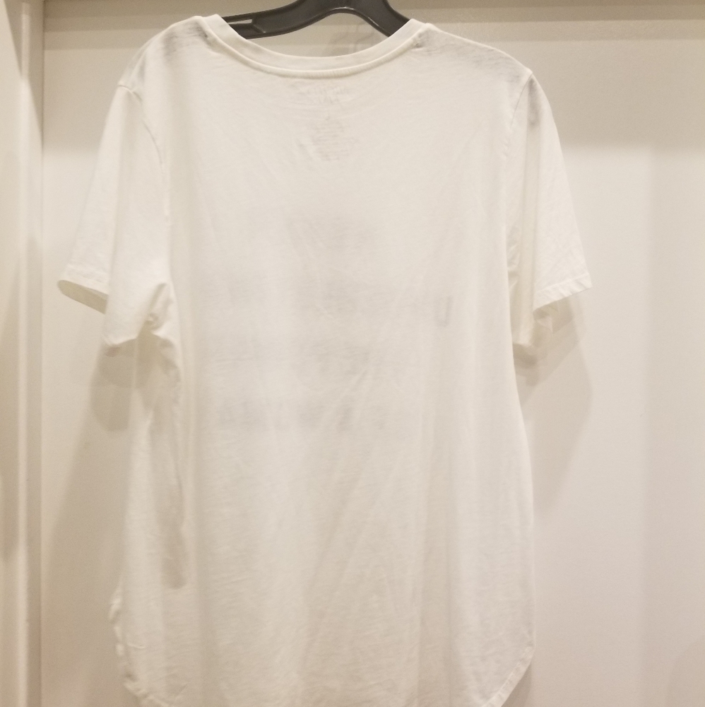 White Shirt with Message NWOT - Picture 3 of 3